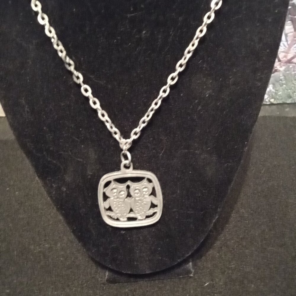 Vintage Sweden Pewter 14" Necklace